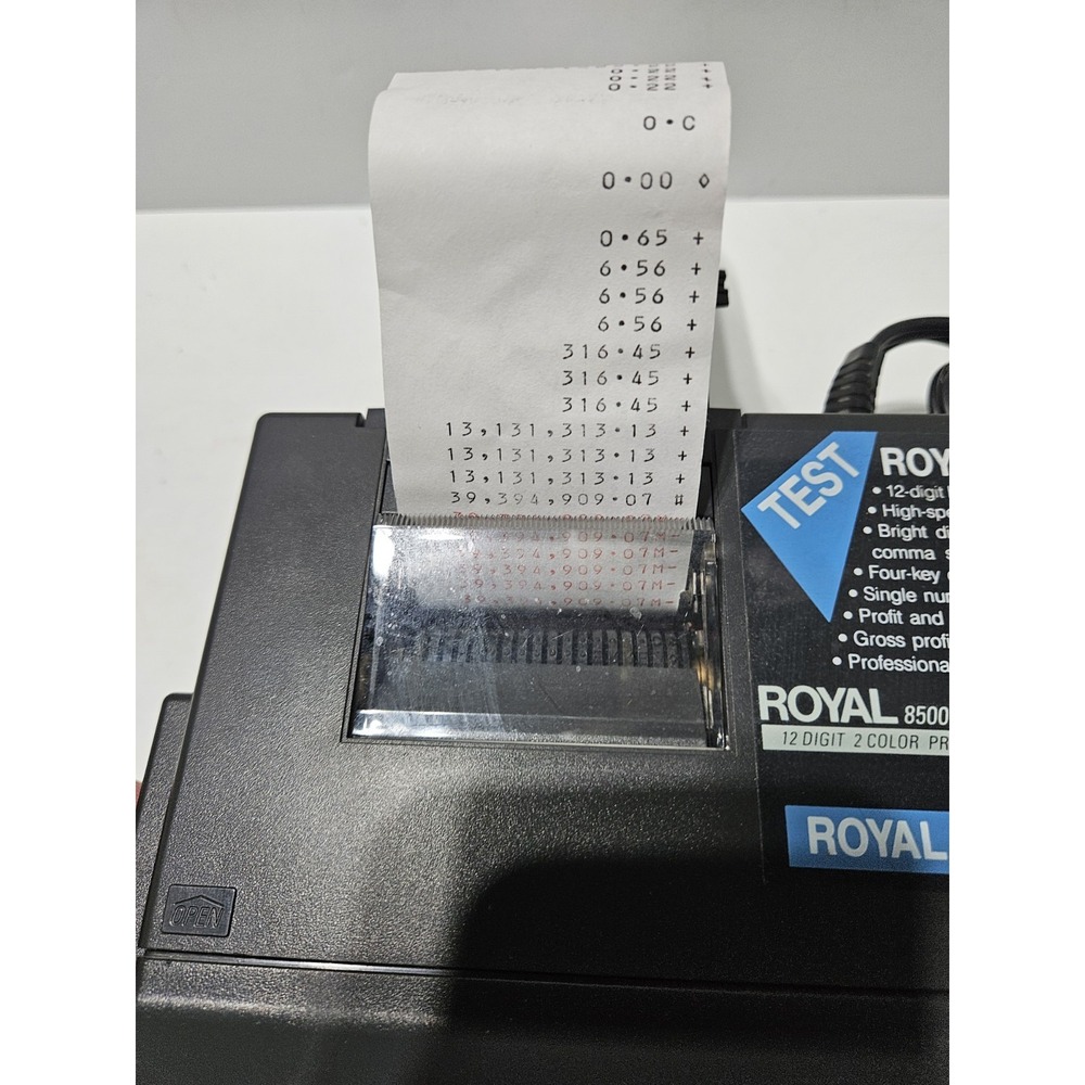 Royal 8500PD Ribbon Printer Electronic Calculator - TESTED & WORKS - Picture 6 of 8